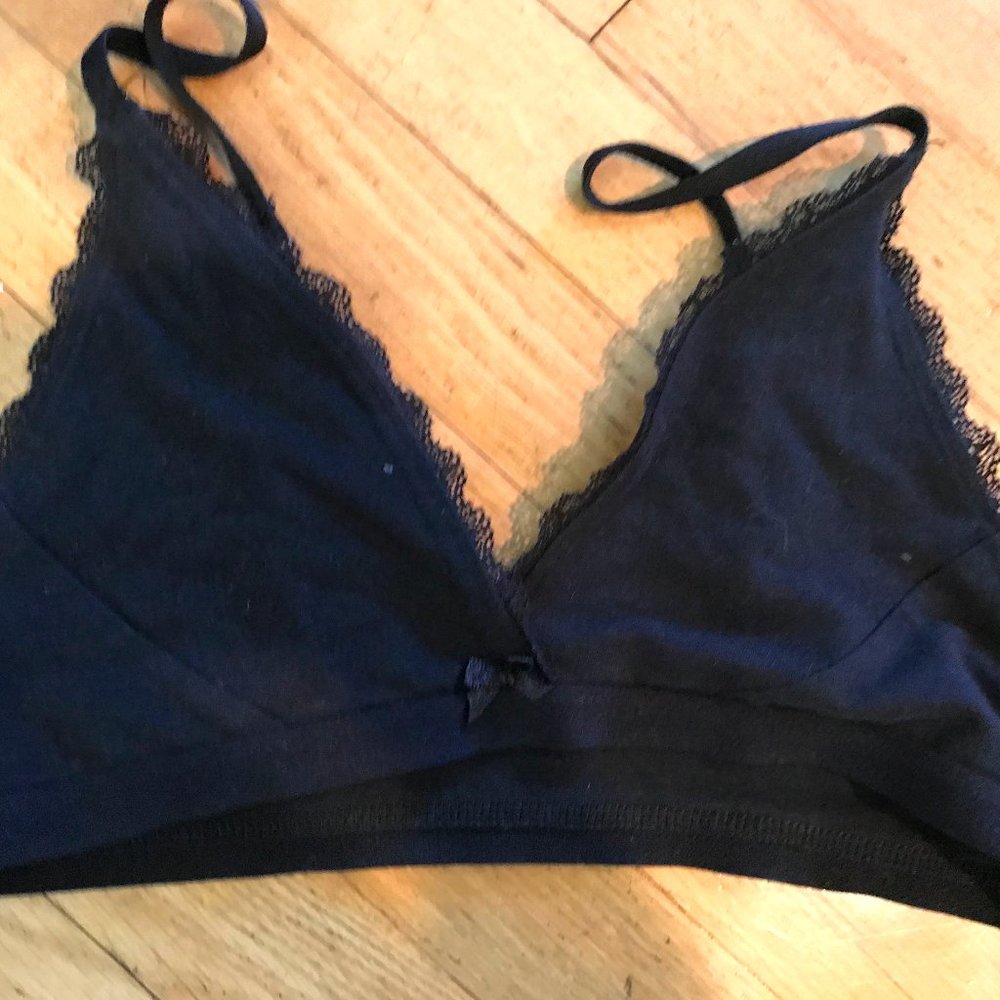 PACT black bralette